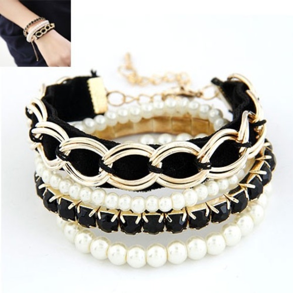 Simple Feather Boutique Jewelry - Multi-Layered Bracelet